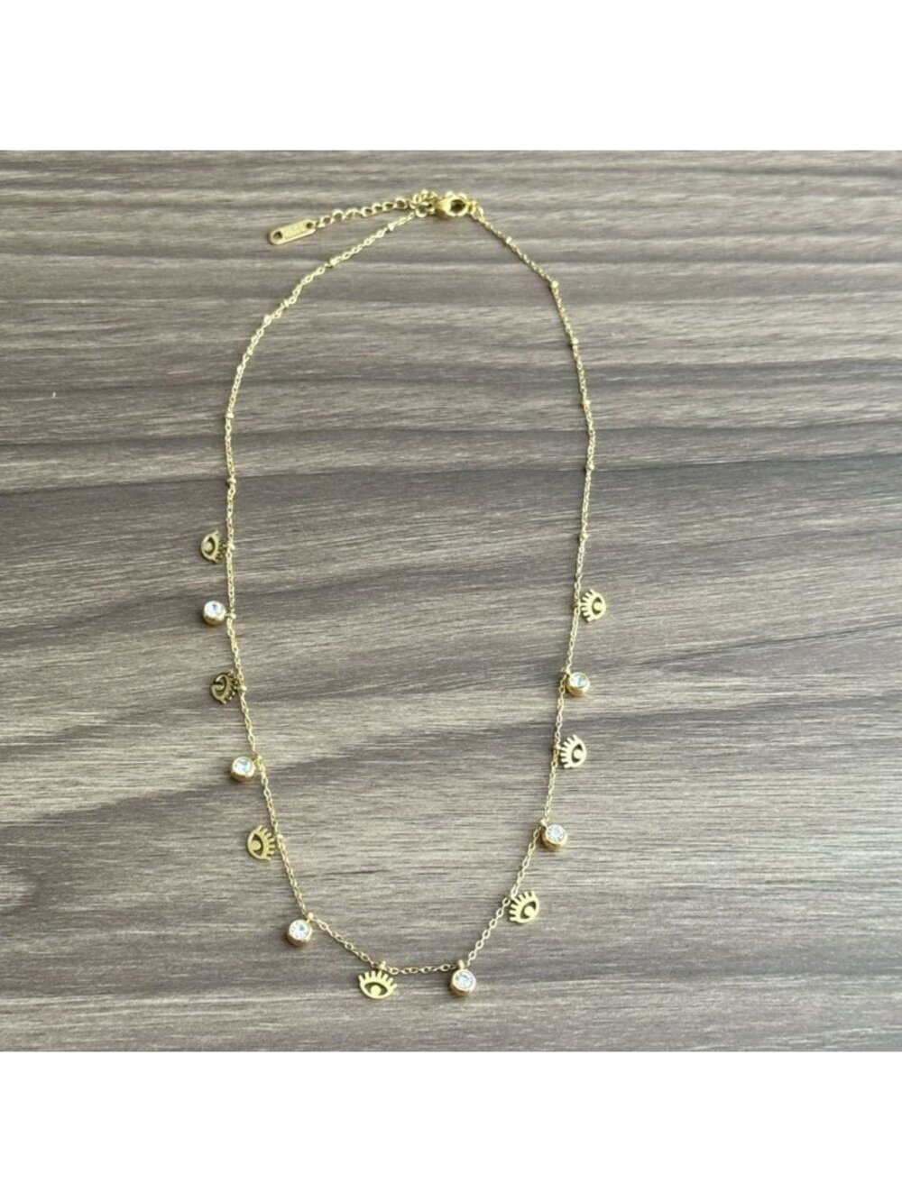 Dainty evil eye Necklace Q23 - Picture 5 of 5